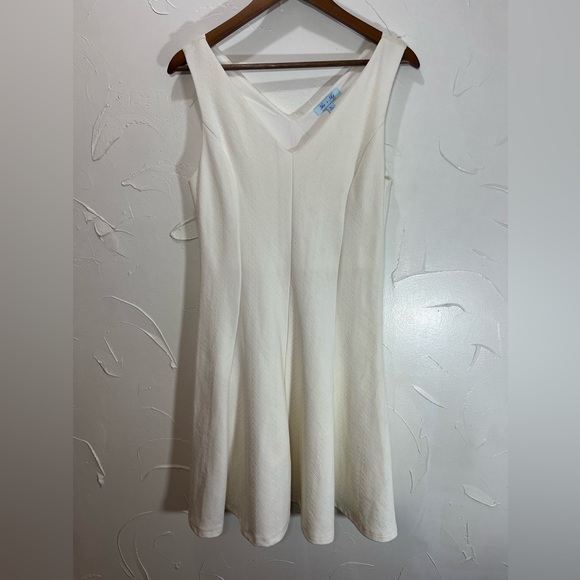 She + Sky  V-neck/back Sleeveless Swing Hem Dress SZ Large - Picture 3 of 9